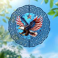 Patriotic Eagle American Bald Eagle Wind Spinner TQN3943WS, 12 inches - 3D Hanging Wind Spinners Outdoor, Yard, Garden Decor by FLAGWIXLLC