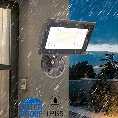 100W Outdoor LED Flood Light with Plate, 5000K Daylight 13000LM 120V, UL Waterproof LED Security Flood Lighting for Wall Wash/Sign/Flagpole/Tree/Yards/Advertising Boards - Image 5