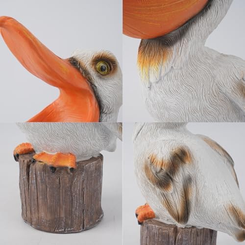 Elenon 14 Inch High Pelican Garden Statue Outdoor Decor - Image 7