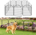 COLRASN 10 Panels No Dig Decorative Garden Dog Fence Outdoor for Yard, 33in(H) x 24.16ft(W) with Latch Tall Animal Barrier Fenceing Panels, Rustproof Ground Stakes Temporary Wire Screen for Patio by COLRASN