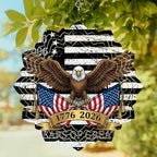 America Anniversary Wind Spinner for Garden Yard 12In, Independence Day Bald Eagle 3D Stainless Steel Kinetic Hanging Wind Spinners Rustproof Outdoor Decor for Lawn Patio Home by Unknown