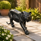 Life-Size Tiger Garden Statue,33.5” Large Outdoor Resin Tiger Sculpture,Realistic Animal Yard Decor for Lawn Patio Backyard Porch Indoor Decoration,Weather-Resistant Tiger Figurine Gift (Black Tiger) by Unknown