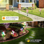 8 Pack Solar Garden Lights Outdoor, 7 Color Changing LED Waterproof Solar Powered Lily Flowers Landscape Lights for Outside Yard, Patio, Pathway Decorative, Décor - Image 2