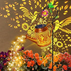Big Solar Lanterns Outdoor Waterproof, Gifts for Mom Grandma Women Wife Daughter Mother's Day, Hummingbird Sunflower Watering Can with Shepherd Hook, Hanging Lanterns, Solar Path Lights Outdoor Decor by YJFWAL