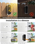 vighep Solar Fence Lights Outdoor 16 Pack, 5CCT(3000K-6000K) Up and Down Solar Wall Lights, IP65 Waterproof Dusk to Dawn Wood Fence Lights Solar Powered for Patio, Porch, Backyard, Garage, Wall Decor - Image 6