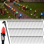 Suzile 100 Pcs Christmas Plastic Light Stakes 15'' Tall Xmas Yard Stakes by Suzile