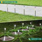 Eyrosa Solar Lights Outdoor, 15 Pack Waterproof Stainless Steel Solar Stake Lights for Pathway Garden Yard Path Walkway Driveway Lawn Patio Outside Decor, Cool White - Image 4