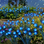 Kohlrabi Solar Garden Lights Outdoor, 10 Pack 80 LED Blue Firefly Lights Waterproof, Sway by Wind, Solar Wind Swaying Light for Yard Patio Backyard Garden Planter Flower Bed Pathway Decoration - Image 6