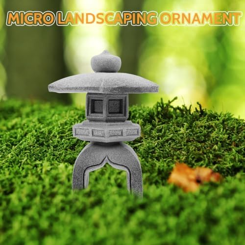 Miniature Pagoda Model Sandstone Outdoor Ornament for Planters Xmas - Image 4