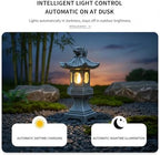 Pagoda Garden Statue, Resin Solar Japanese Pagoda Lantern, Decorative Zen Garden Landscape for Yard Patio Lawn, Style 3 - Image 5