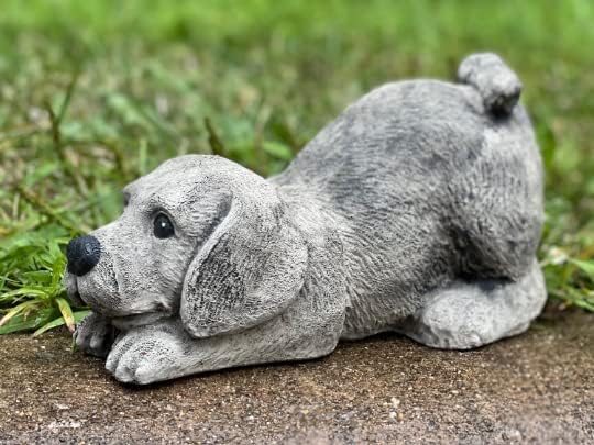 Cocker Spaniel Dog Figurine Outdoor Sculpture Pet Memorial Stone Concrete Garden Statue for pet Lovers Gift Backyard Decor - Image 3