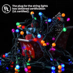 Christmas Lights Outdoor 19Ft 70 LED Chritmas Globe String Lights with Pearlized Glass Bulb UL Certified Christmas Tree Lights for Tree Decor - Image 3