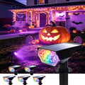 6 Pack Solar Spotlights Outdoor for Halloween DecorationRGB Color Changing by Polighty