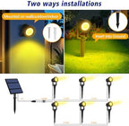 T-SUNUS Solar Landscape Spotlights 6-in-1 Warm White 3000K Outdoor Garden - Image 5