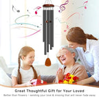 Bursvik 50" Aluminum Wind Chimes for Outside (Black), Patio Zen Decor Gift - Image 2