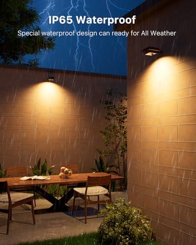 FALOVE 8 Pack Warm White Solar Powered Gutter Lights Outdoor Waterproof - Image 5