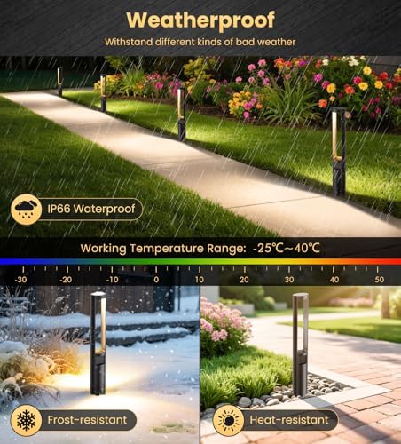 MEIKEE 5W Low Voltage Pathway Lights 2700K 250LM LED Landscape Lighting - Image 3