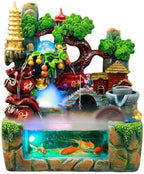 Tabletop Waterfall Small Rockery Flowing Water Fountain Garden Courtyard Glass Fish Tank Home Living Room Landscape Ornaments Tabletop Water Fountain (A) by Unknown