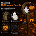 CRILEAL Solar Halloween Ghost & Pumpkin Moon Garden Stake Light - Image 5