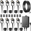 Low Voltage Landscape Spot Lights 8 Pack with 60W Transformer and 65FT Wire by AUDERWIN