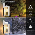 BesLowe Outdoor Wall Light Fixtures, White Exterior Wall Lanterns - Image 2