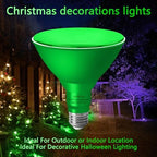 Gonhom PAR38 Flood Lights Outdoor,Dimmable LED Flood Light Bulbs,20W(Equivalent to 200W),E26 Base,Outdoor Porch,Holiday Lighting,LED Flood Light Bulb for Halloween,Christmas,4 Pack Green - Image 2