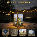 Solar Lantern Outdoor Waterproof Portland Head Lighthouse Scene Grassy Ocean Side Peninsula Sail Boat Garden Decor LED Solar Lights Hanging/Tabletop Lamp Gifts for Women Mom for Outside Yard Patio - Image 2