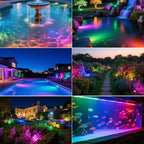 T-SUN Color Changing Pond Lights, 6 Lightheads with Bluetooth APP Control - Image 6