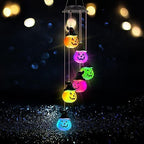 Hummingbird Solar Wind Chimes for Outside - Color Changing LED Outdoor Solar Lights Waterproof Windchimes, Home Garden Patio Yard Porch Decoration (Pumpkin) by WCLC