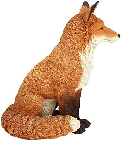 Design Toscano Simon The Woodland Fox Indoor/Outdoor Garden Statue for Patio, Pool or Lawn, 18 Inch Tall, Cast Stone Resin, Red Orange Paint - Image 6