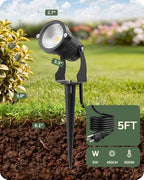 EDISHINE 4Pack 120V LED Landscape Spotlights, 3000K Plug-in Outdoor Lights - Image 4