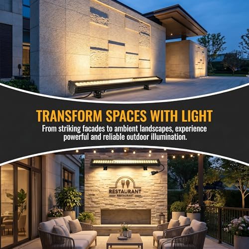 72W Wall Washer Light 40'' 2700K 120V IP67 Waterproof Plug-in - Image 4