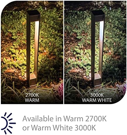 WAC Landscape Lighting, Gate LED 12V Bollard Light 2700K Warm Built-in LED in Bronze - Image 4