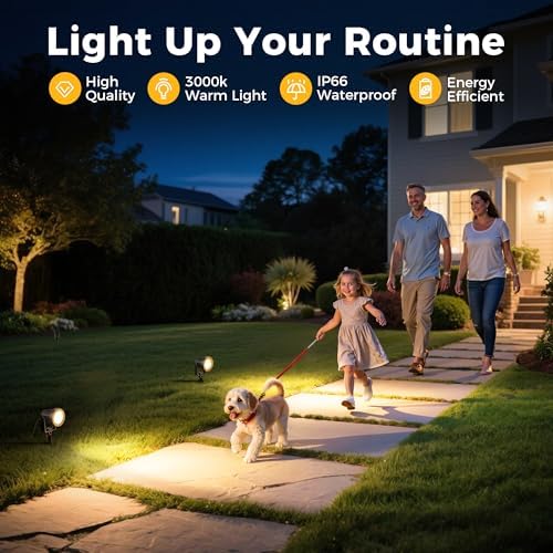 L LOHAS LED 5W Dusk to Dawn Outdoor Spotlight 3000K Landscape Light 6 Pack - Image 6