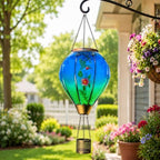 Hummingbird Solar Lantern, Hot Air Balloon Light with Flickering Flame - Image 2