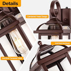 Bronze Dusk to Dawn Outdoor Lighting 18” Exterior Light Fixtures - Image 4