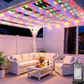 Lovelite 10ft x 10ft Net Lights, 280LED Gazebo Lights Outdoor 8 Modes Timer, Waterproof Connectable Christmas Light Clear Wire Large Size for Bushes Patio Pergolas Garden Holiday Party - Mulicolor by Lovelite