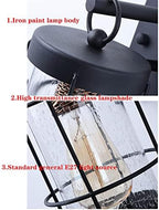 Exterior Wall Light Vintage Rust Kerosene Style Wall Lantern Outdoor Wall Light,Porch Sconces Waterproof Metal Wall Sconce Lighting Wall Lamp for Front Door(Bulb Not Included) - Image 7