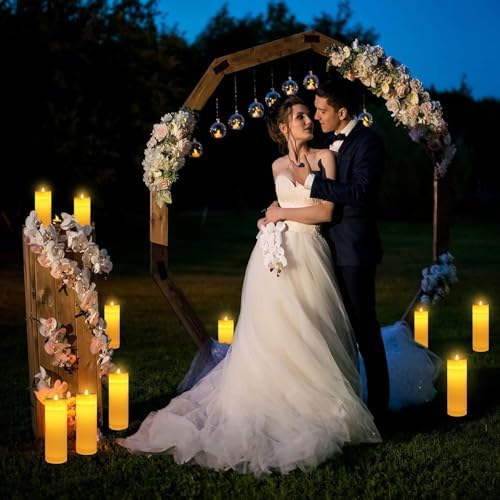Solar Flameless Candles LED: 2 Pack 4*12 Inch Waterproof Pillar Candle with Remote Control Dual Charging (Solar & USB) for Outdoor Indoor Use - Christmas Weddings Table Centerpiece Patio Home Decor - Image 4