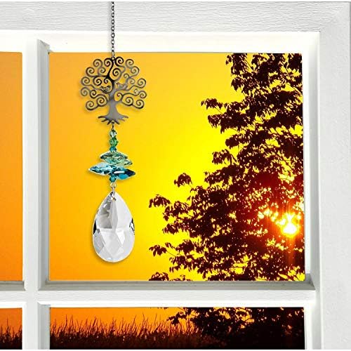Woodstock Chimes Woodstock Rainbow Makers Collection, Crystal Fantasy, Large (6.5'') Tree of Life, Crystal Fantasies Crystal Suncatchers for Outdoor, Patio, Home or Garden Décor (CFZTL) - Image 2