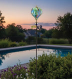 Regal Art & Gift Swirl Balloon Solar Spinner Stake, Metal Kinetic Outdoor - Image 5