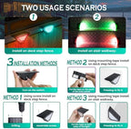 PATIOWIN 12 Pack Solar Step Lights for Outside, 24 LEDs Solar Stair Lights Waterproof IP65, Solar Deck Lights Outdoor Decor for Garden, Porch - Image 3