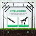 DoCred 79" H x 79" L Garden Arch Trellis, Metal Trellis for Climbing Plants - Image 5
