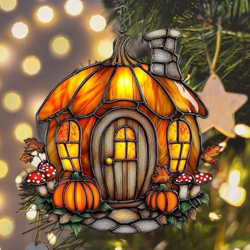 Pumpkin House Halloween Acrylic Suncatcher - Image 6