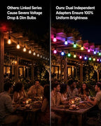 50FT RGBW Outdoor String Lights App Control Patio - Image 5
