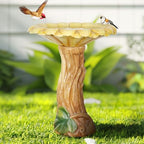 Birdbath for Outdoors with Sunflower Shape - 24.4" H * 19.6" Φ Standing Bird Bath for Garden, Yard, Patio, Porch, Easy Installation and Maintenance - Image 3