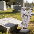 basen Praying Angel Garden Statue, Outdoor Memorial Decor for Cemetery - Image 3