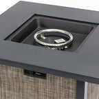 28'' Propane Fire Pit Table, 50,000 BTU Steel Gas FirePit for Outdoor, Fire Table with Lid, Add Warmth & Ambience to Gatherings and Parties On Patio Deck Garden Backyard, Grey. - Image 2