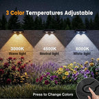 Bridika Solar Fence Lights Outdoor 16 Pack, Bright Solar Deck Lights with Lens, 3 Color Modes IP65 Waterproof Large Size Step Lights for Outside, Fence, Stair, Backyard, Patio, Wall - Image 2