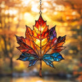 Maple Leaf in Autumn Acrylic Suncatcher by AVAGAN